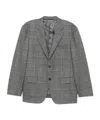 Canali Check-pattern Single-breasted Suit In Gray