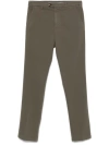 Canali Slim-cut Chino Trousers In Grey