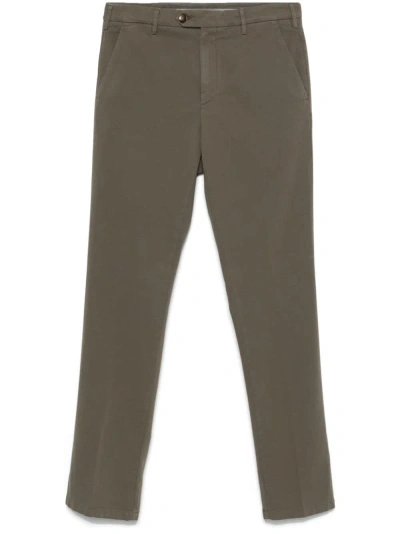 Canali Slim-cut Chino Trousers In Grey
