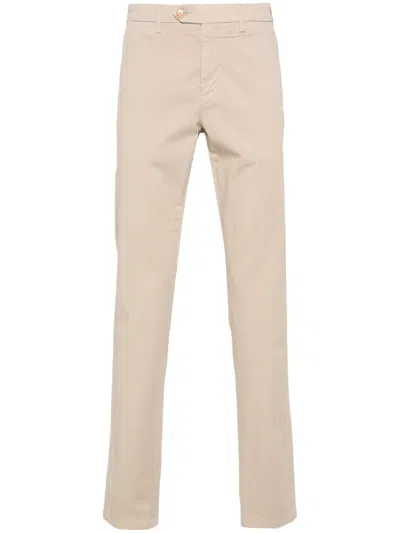 Canali Slim-cut Chino Trousers In Neutrals