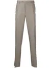 Canali Slim-cut Wool Chino Trousers In Neutrals