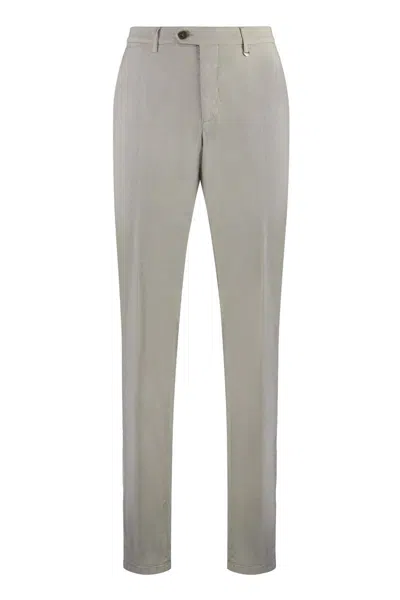 Canali Slim Fit Chino Trousers In Ecru