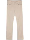 Canali Pressed-crease Slim-fit Trousers In Neutrals