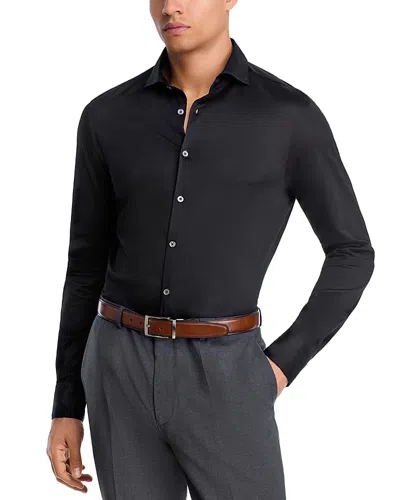 Canali Slim Fit Sport Shirt In Black