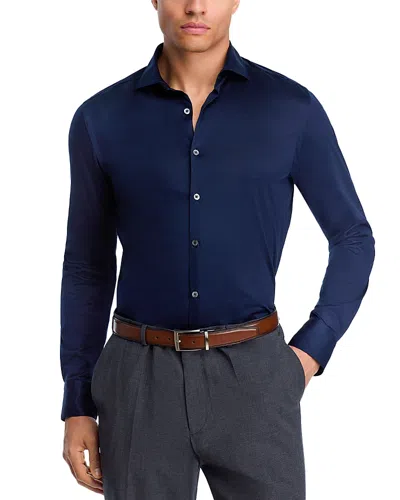 Canali Slim Fit Sport Shirt In Blue