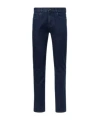 Canali Logo Patch Slim-leg Jeans In Blue
