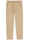 Canali Slim Straight-leg Cotton And Cashmere-blend Trousers In Brown