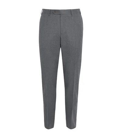 Canali Slim Tailored Trousers In Multi
