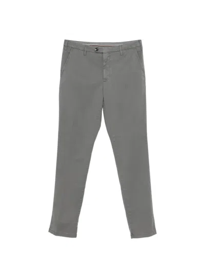 Canali Slim-fit Chino Trousers In Gray