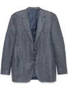 Canali Slub-texture Blazer In Blue