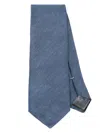 Canali Slub-texture Tie In Blue