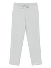 Canali Slub-texture Trousers In Blue