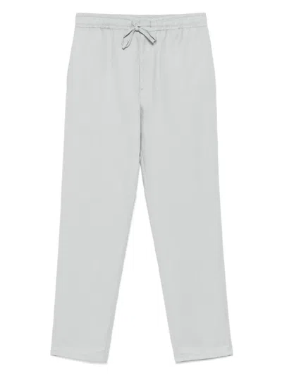 Canali Slub-texture Trousers In Blue