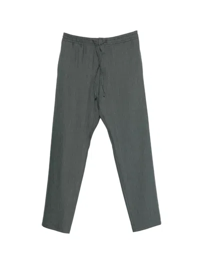 Canali Slub-texture Trousers In Gray