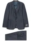 Canali Slub-textured Suit In 蓝色