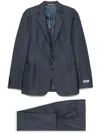 Canali Slub-textured Suit In Blue