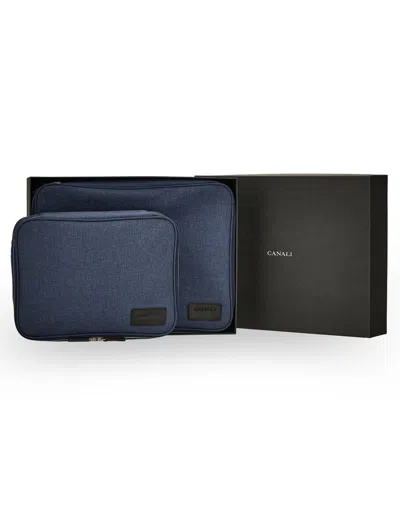 Canali Small And Medium Blue Travel Organizer In Multi