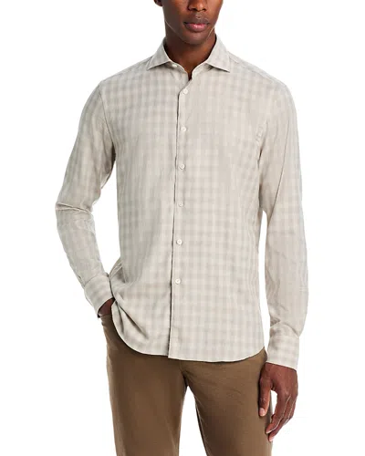 Canali Soft Plaid Sportshirt In Neutral