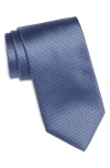 Canali Solid Silk Tie In Blue
