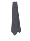 Canali Speckled Silk-wool Tie In Gray