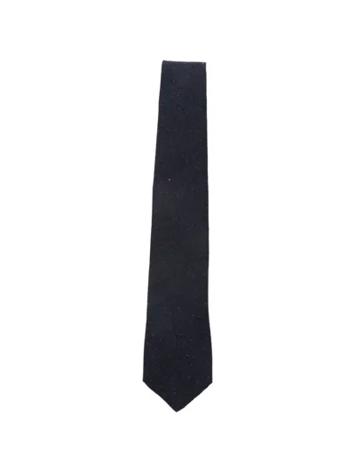 Canali Speckled Tie In Black