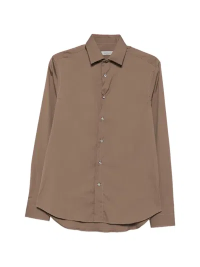 Canali Spread-collar Long-sleeve Shirt In Multi