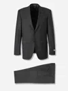 Canali Check-pattern Single-breasted Suit In Gray