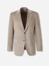 Canali Corduroy Two-button Blazer In Neutral