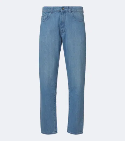 Canali Straight Jeans In Black