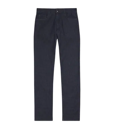Canali Straight Jeans In Blue