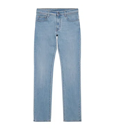 Canali Straight Jeans In Blue
