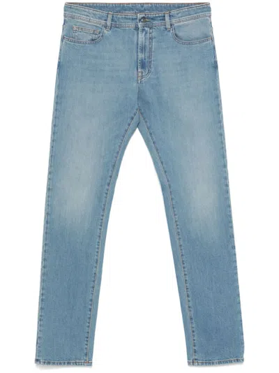 Canali Straight Jeans In Blue