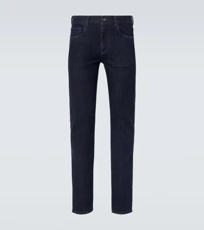 Canali Straight Jeans In Blue