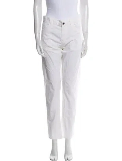 Pre-owned Canali Straight Leg Pants In White