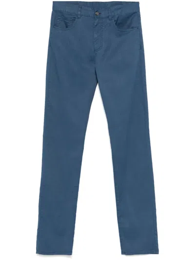 Canali Straight-leg Trousers In Blue