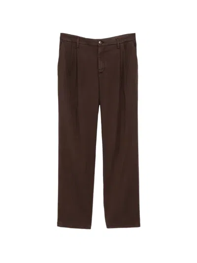 Canali Straight-leg Trousers In Brown
