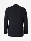 Canali Straight Wool Blazer In Black