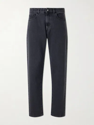 Canali Straight-leg Jeans In Black