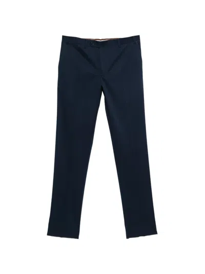 Canali Straight-leg Tailored Trousers In Blue