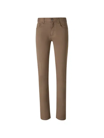 Canali Straight-leg Trousers In Brown