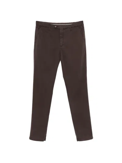 Canali Straight-leg Trousers In Brown