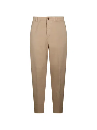 Canali Straight-leg Trousers In Brown