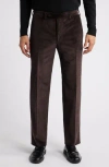 Canali Stretch Cotton Corduroy Trousers In Brown