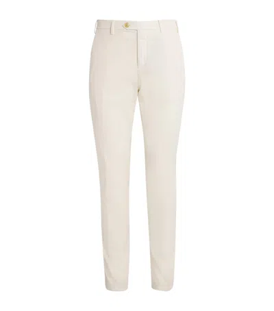 Canali Stretch-cotton Straight Chinos In Neutral