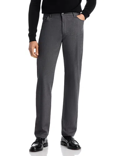 Canali Stretch Regular Fit Trousers In Gray