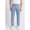 Canali Regular Fit 5-pocket Cotton Stretch Twill Pants In Light Blue