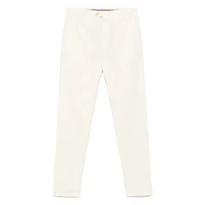 Canali Stretch-cotton Chinos In White