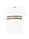Canali Stripe-detail T-shirt In White