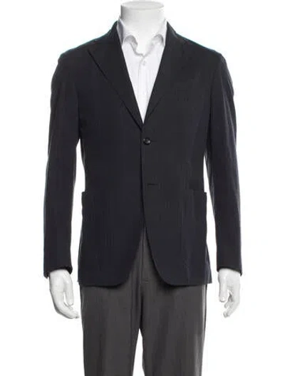 Pre-owned Canali Striped Blazer In Blue