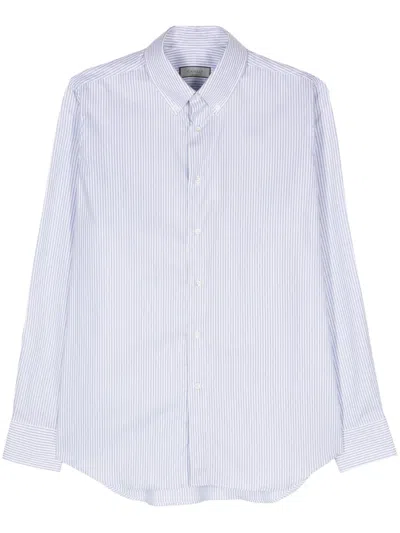 Canali Gestreiftes Hemd In Blau